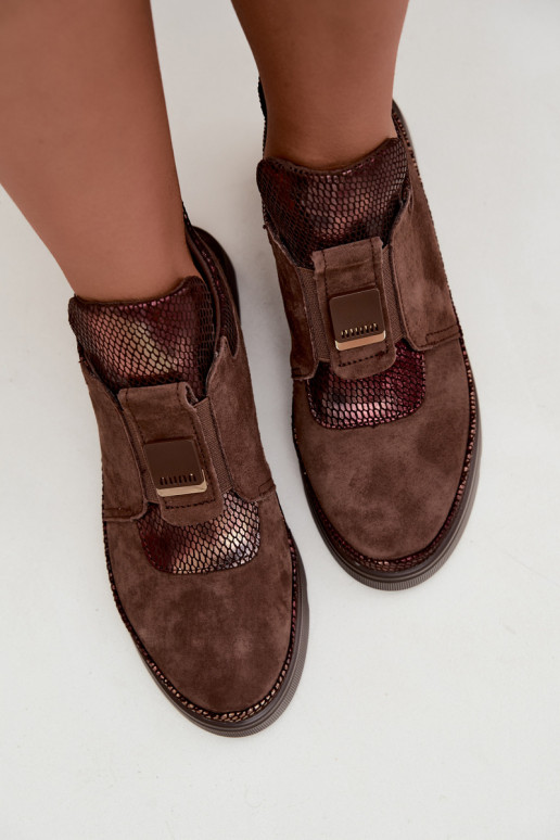 Botas de camurça marrons com plataforma T.Sokolski KEN-J26-419