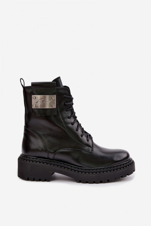 Pele Botas aquecimento Feminino Com decorações Detalem Zazoo 60574 cor preta