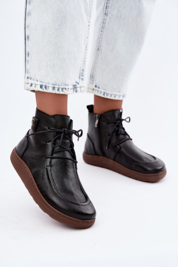 Sapatos femininos quentes Barefoot Zazoo 3077 na cor preta 2