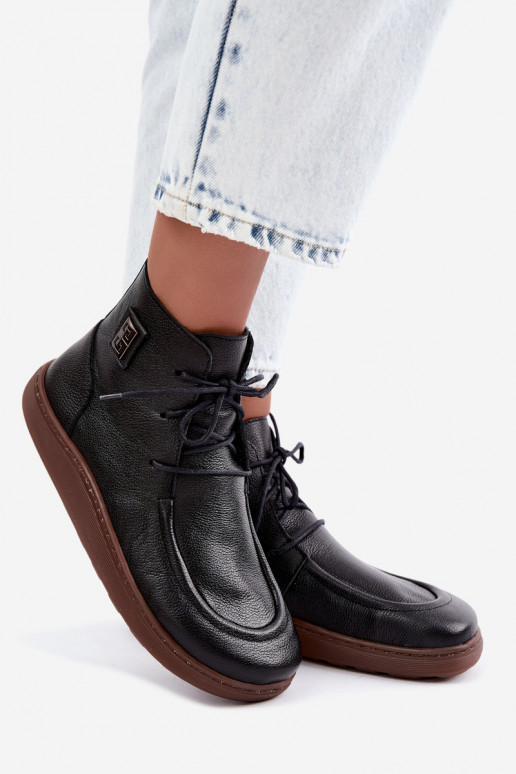 Sapatos femininos quentes Barefoot Zazoo 3077 na cor preta