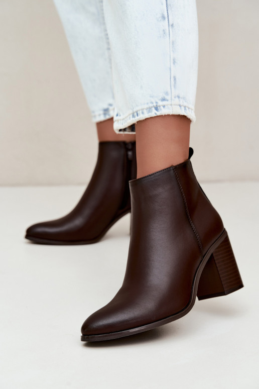 Pele Botas com aquecimento no interior Sergio Leone BT-50-S CzekoladoParae