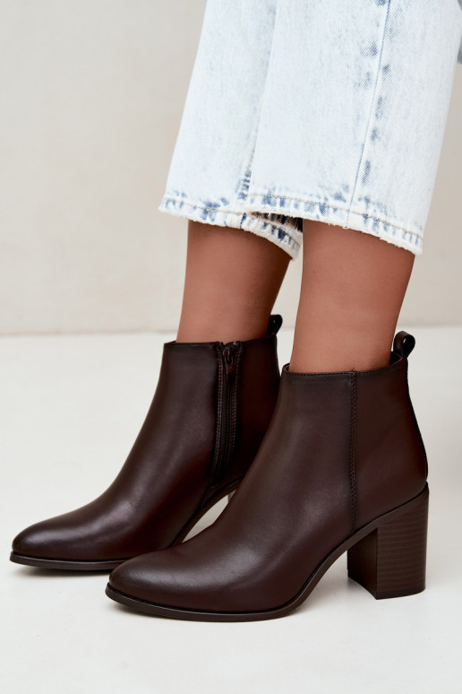 Pele Botas com aquecimento no interior Sergio Leone BT-50-S CzekoladoParae