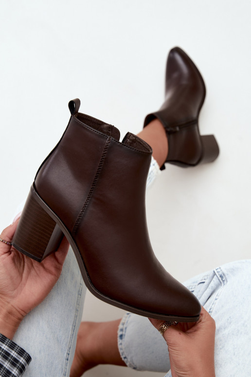 Pele Botas com aquecimento no interior Sergio Leone BT-50-S CzekoladoParae