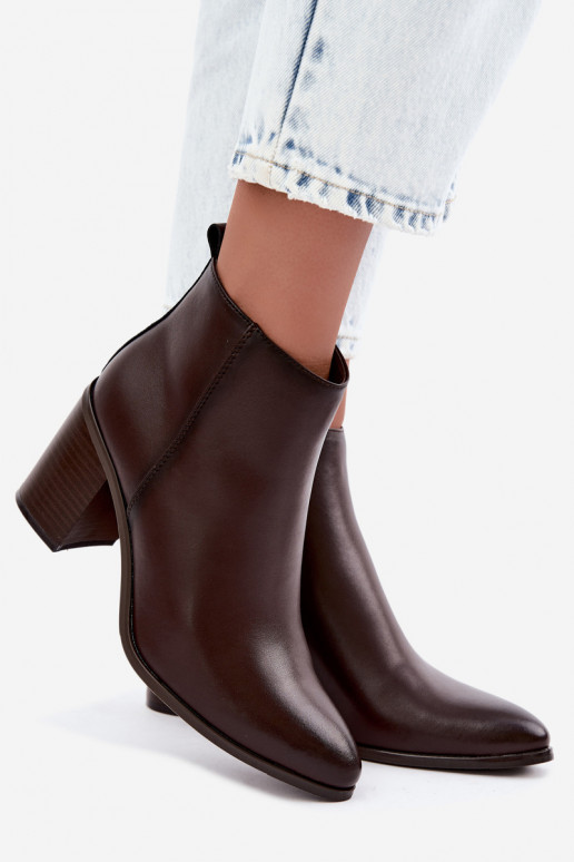 Pele Botas com aquecimento no interior Sergio Leone BT-50-S CzekoladoParae