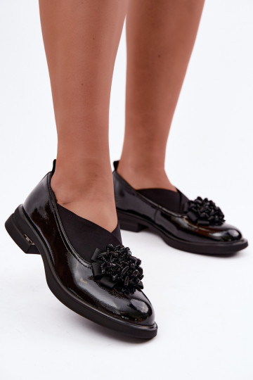 Sapatos femininos com ornamentos T.Sokolski S2 J26-271 na cor preta 2