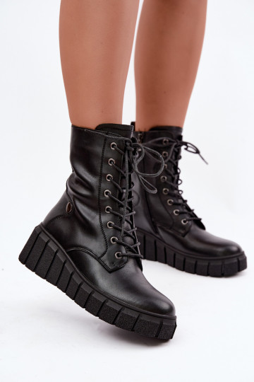 Pele Botas com uma plataforma aquecimento T.Sokolski AN Z26-160 cor preta 2