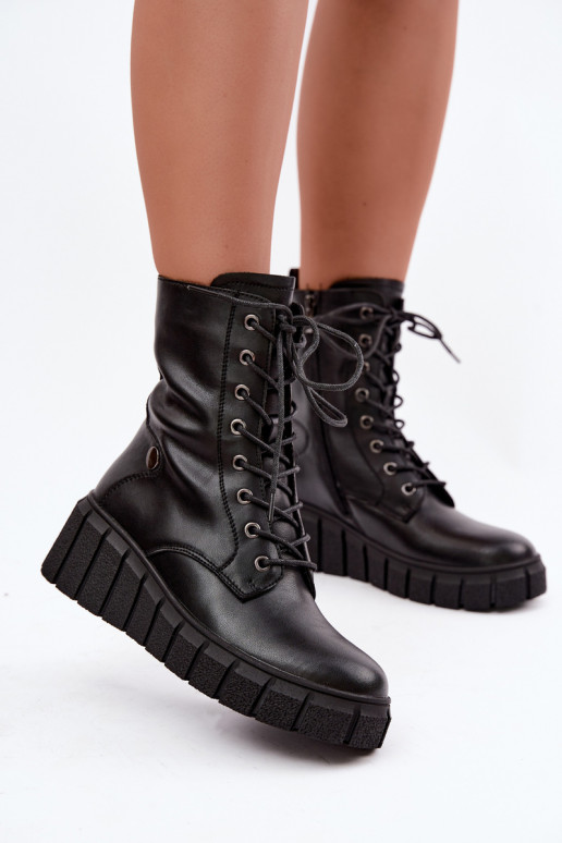 Pele Botas com uma plataforma aquecimento T.Sokolski AN Z26-160 cor preta