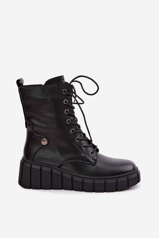 Botins femininos quentes em plataforma T.Sokolski AN Z26-160 na cor preta