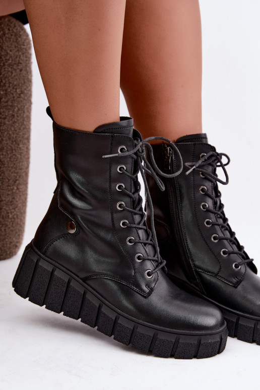 Pele Botas com uma plataforma aquecimento T.Sokolski AN Z26-160 cor preta