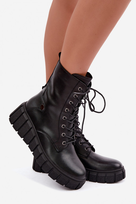 Pele Botas com uma plataforma aquecimento T.Sokolski AN Z26-160 cor preta