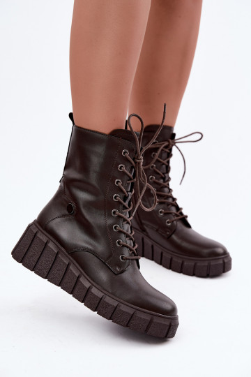 Pele Botas com uma plataforma aquecimento T.Sokolski AN Z26-160 CzekoladoParae