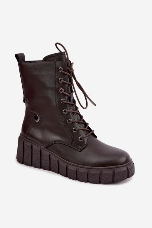 Pele Botas com uma plataforma aquecimento T.Sokolski AN Z26-160 CzekoladoParae