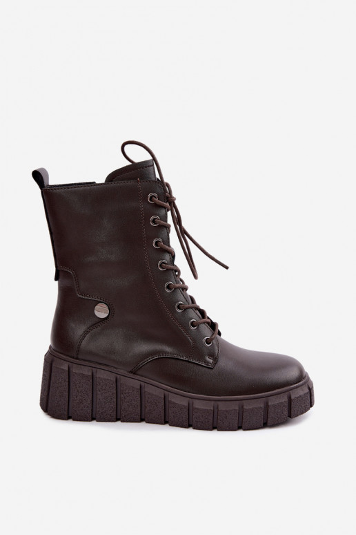 Pele Botas com uma plataforma aquecimento T.Sokolski AN Z26-160 CzekoladoParae