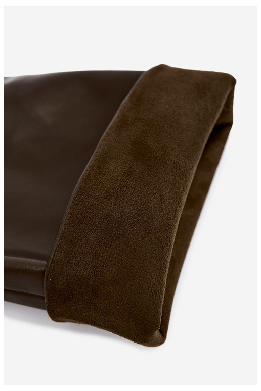 Botins caqui com salto Emeline