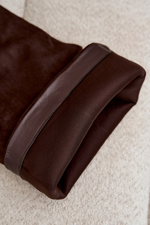 Botas femininas de chocolate até o joelho com saltos Anica