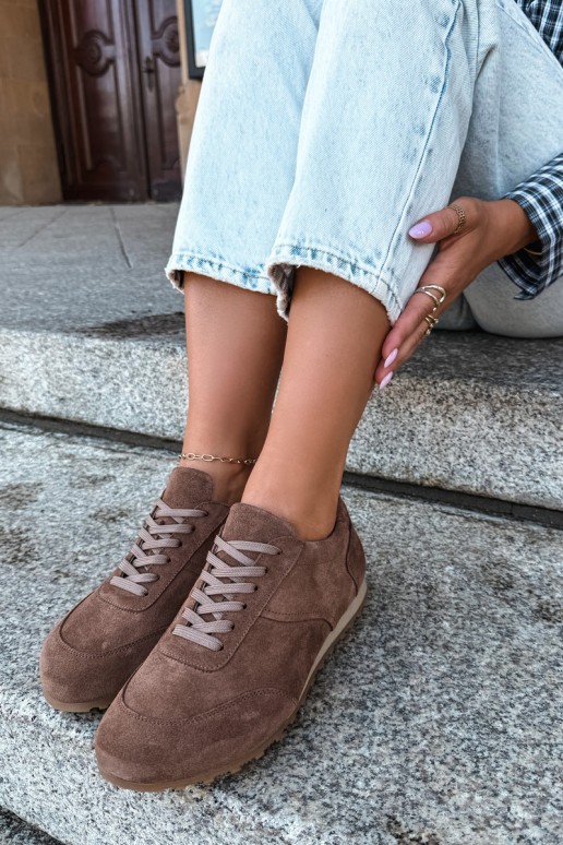 Tênis Barefoot em camurça sintética marrom Zazoo N1422