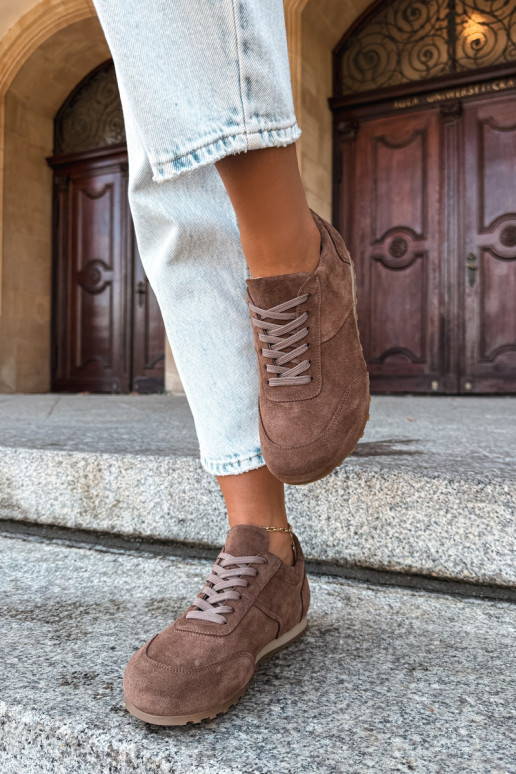 Tênis Barefoot em camurça sintética marrom Zazoo N1422