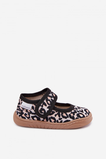 Bailarinas infantis com padrão de leopardo areia Caelia 2