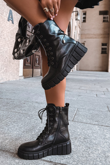 Botins femininos quentes em plataforma T.Sokolski AN Z26-160 na cor preta
