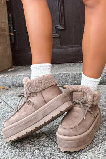 botas de neve com plataforma e isolamento Big Star UU274215 na cor areia