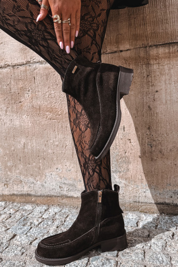 botas isoladas de camurça natural para mulheres Big Star UU274602 na cor chocolate