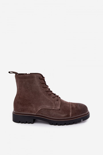 sapatos de camurça para homens Big Star UU174220 na cor castanho 2
