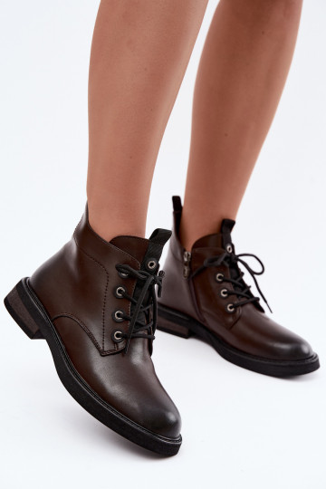 botins isolados com saltos largos D&A CR62-3337 na cor chocolate 2