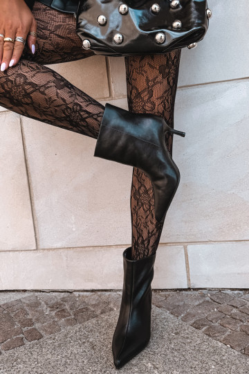 Botins com saltos finos e isolamento, slip-on Big Star UU274494 pretos