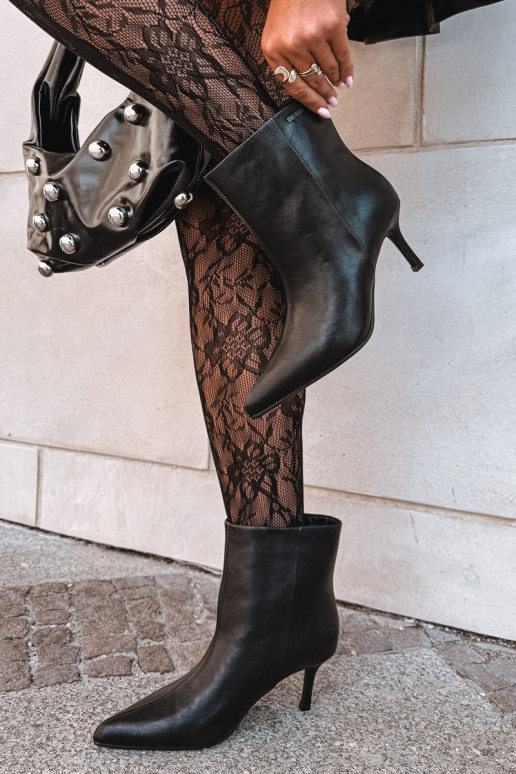 Botins com saltos finos e isolamento, slip-on Big Star UU274494 pretos