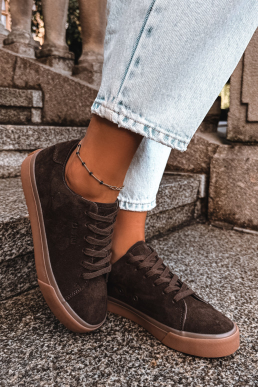 Ténis femininos Big Star UU274243 cor chocolate
