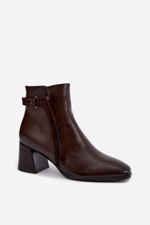 Botins isolados com saltos Vinceza 58660 chocolate