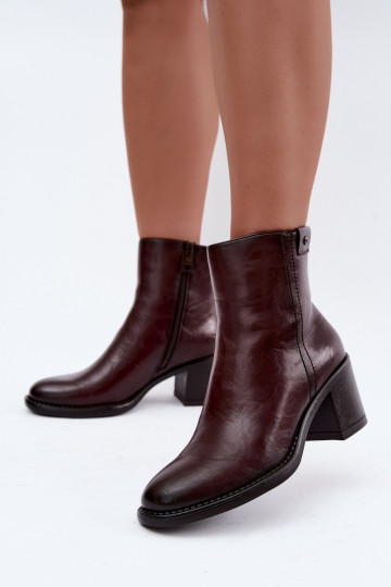 Botins isolados com salto Vinceza 58655 bordô