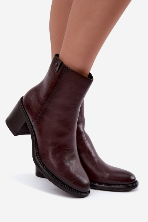 Botins isolados com salto Vinceza 58655 bordô