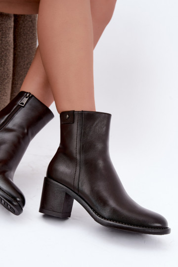 Botins isolados com salto Vinceza 58655 chocolate