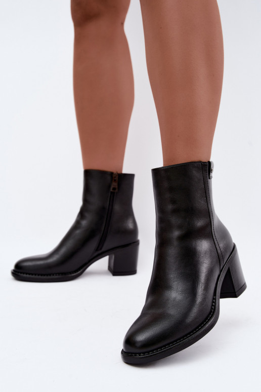Botins isolados com salto Vinceza 58655 preto