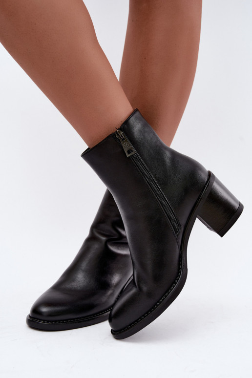 Botins isolados com salto Vinceza 58655 preto