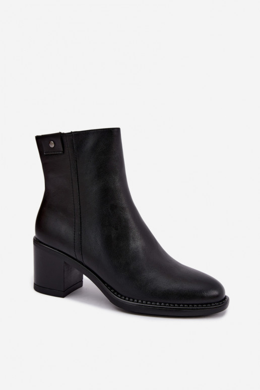 Botins isolados com salto Vinceza 58655 preto