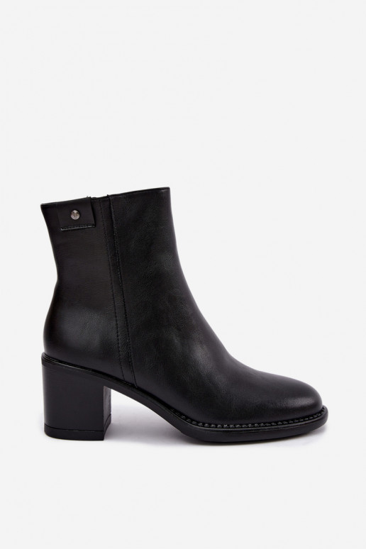 Botins isolados com salto Vinceza 58655 preto