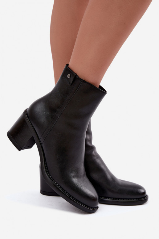 Botins isolados com salto Vinceza 58655 preto