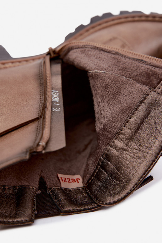 Botins femininos aquecidos em marrom Calielle