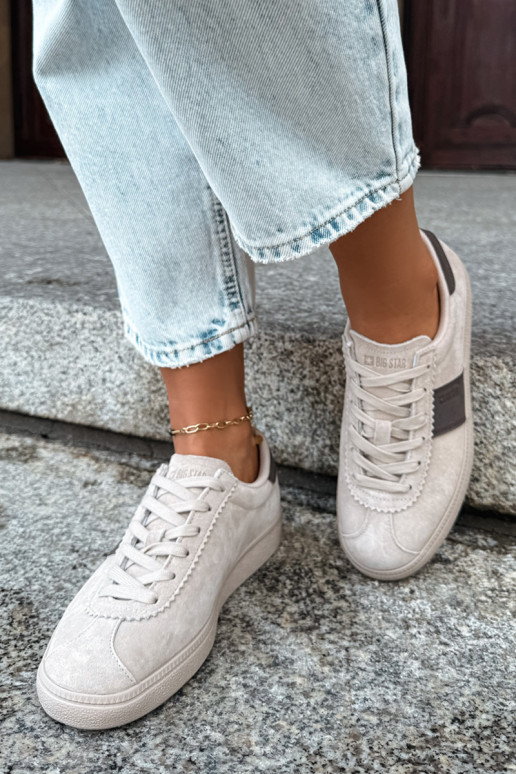 Pele de camurça À modalo de tênis Feminino Big Star UU274440 bege