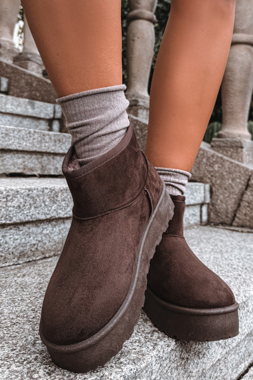 Botas de neve com plataforma Big Star UU274223 em chocolate