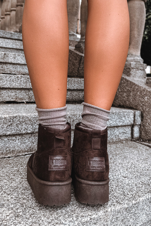 Botas de neve com plataforma Big Star UU274223 em chocolate