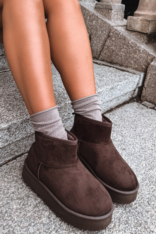 Botas de neve com plataforma Big Star UU274223 em chocolate