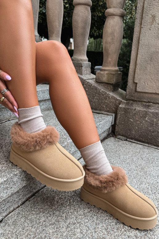 Botas de neve com plataforma e pelo Big Star UU274202 em marrom