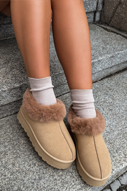Botas de neve com plataforma e pelo Big Star UU274202 em marrom