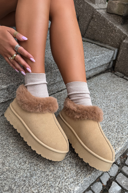 Botas de neve com plataforma e pelo Big Star UU274202 em marrom