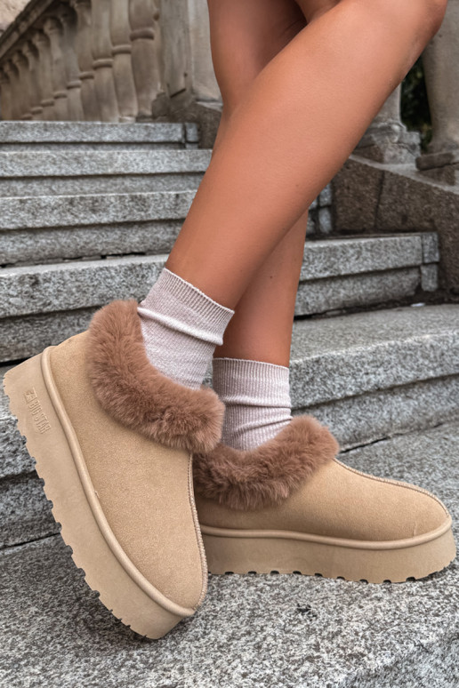Botas de neve com plataforma e pelo Big Star UU274202 em marrom