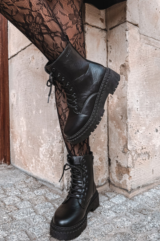 Botins femininos Big Star UU274816 em preto