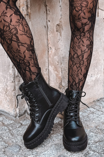 Botins femininos Big Star UU274816 em preto 2